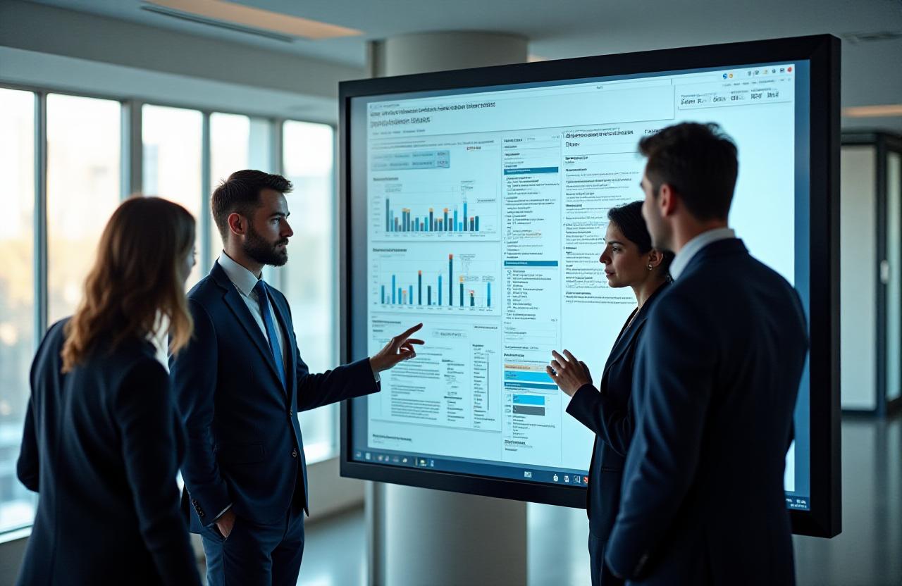 Modern legal office using digital workspace tools for regulatory compliance analysis